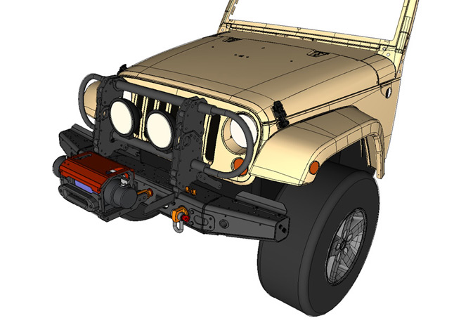 <b>Pronghorn Overland Gear’s Modular Front-End System (MFES)</b><span><br /> Designed by <b><a href='/success-stories/mud-snow-sand-meet-technology/'>Trey Hermann</a></b> of <b><a href='http://pronghorngear.com/'>Pronghorn Overland Gear</a></b> • Created in <a href='/3d-modeling/3d-modeling-cobalt.html'>Cobalt CAD & 3D Modeling Software</a></span>