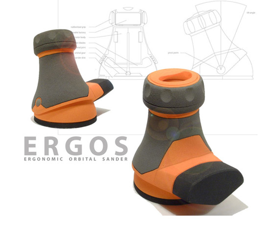 <b>Ergos (Ergonomic Orbital Sander)</b><span><br /> Designed by <b>David M. Neighbor</b> for <b>San Jose State University</b> • Created in <a href='/3d-modeling/3d-modeling-cobalt.html'>Cobalt 3D Modeling Software</a></span>